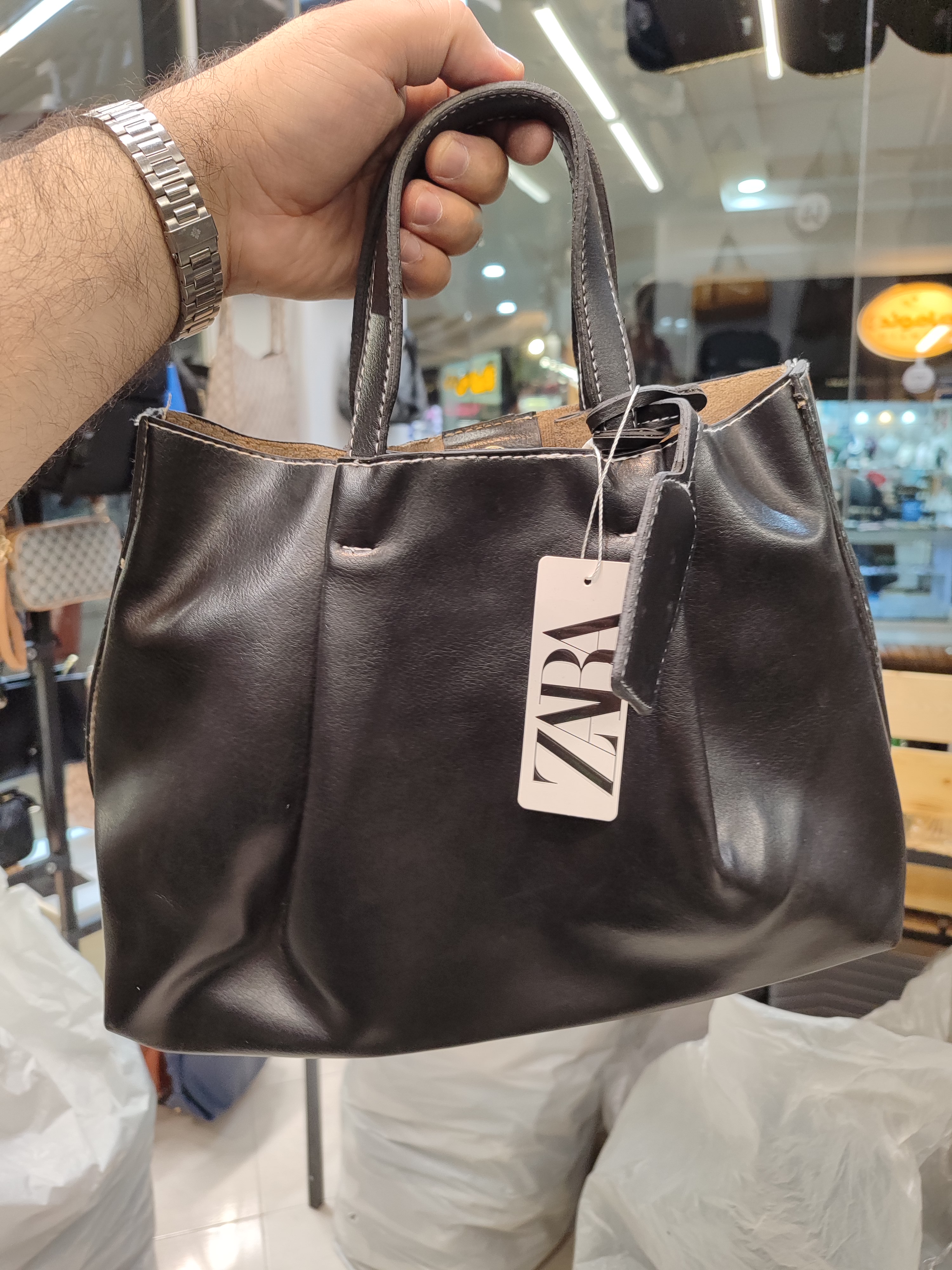 کیف زنانه دوشی دستی چرم مصنوعی ترک