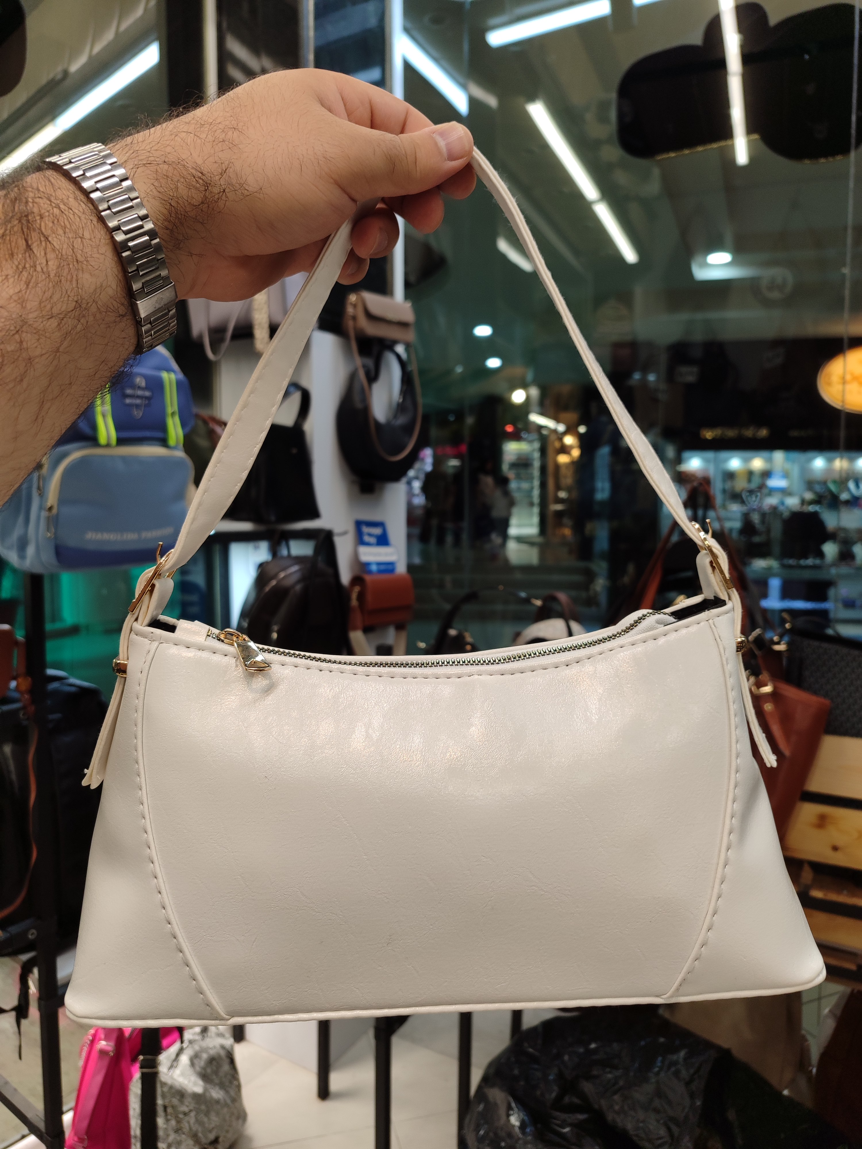 کیف چرم مصنوعی وارداتی سفید